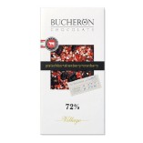 Bucheron Village шоколад горький с клюквой, клубникой и фисташками, 85 гр